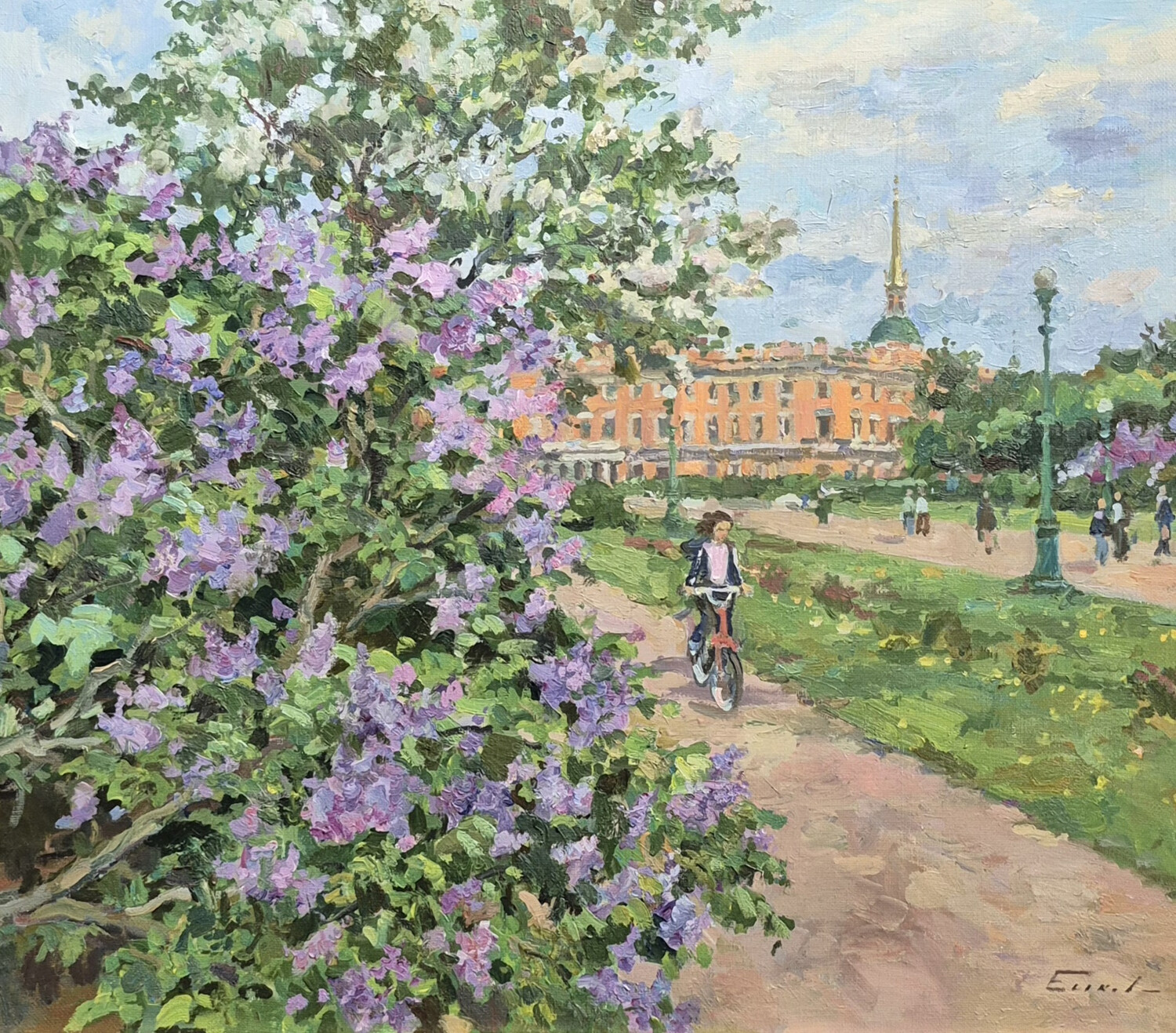 Марсово поле. Сирень цветет